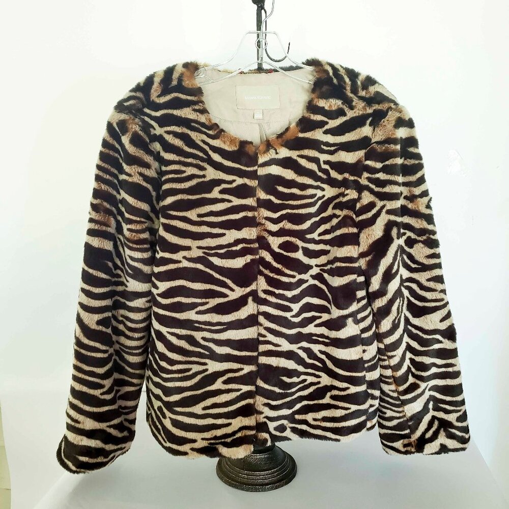 Banana Republic Faux Tiger Fur Jacket NWT XL